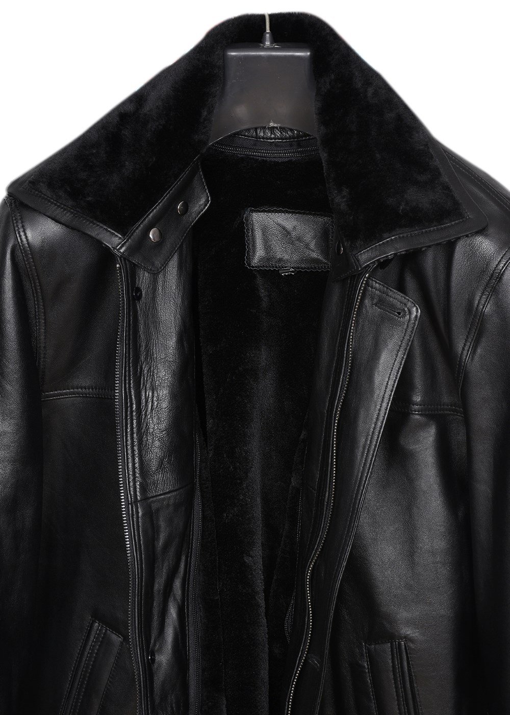 İçi Ve Yakası Kürklü Kışlık Deri Mont