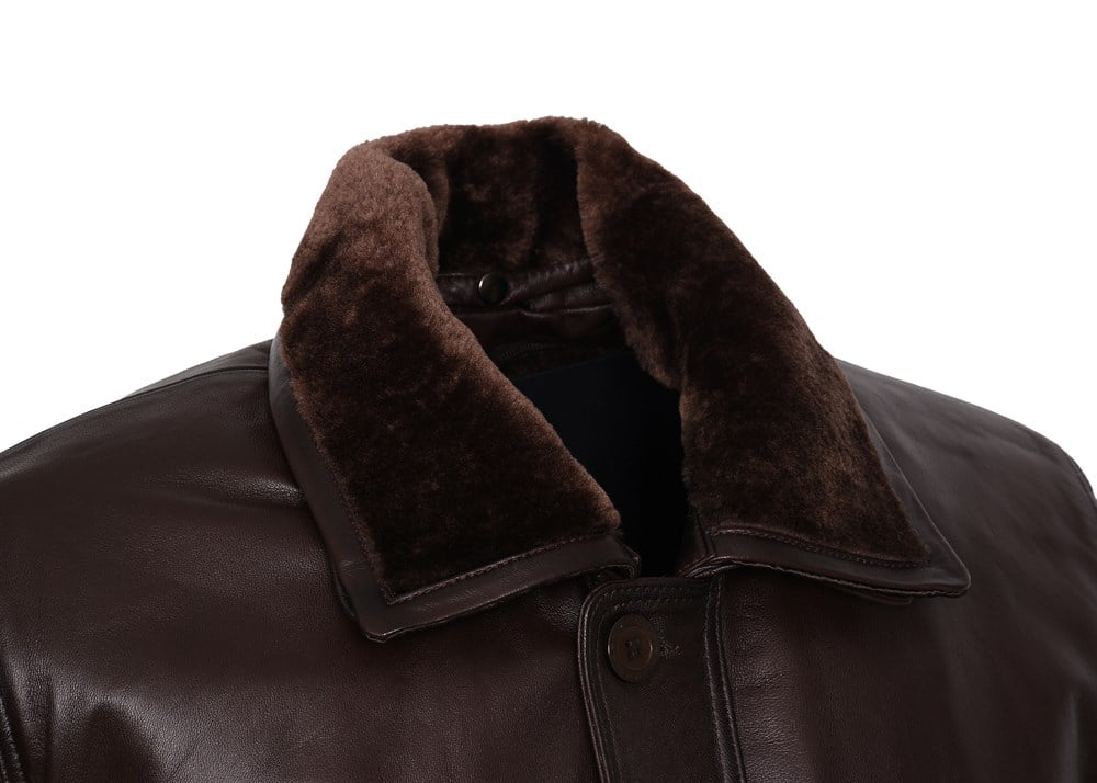 İçi Ve Yakası Kürklü Kışlık Deri Mont