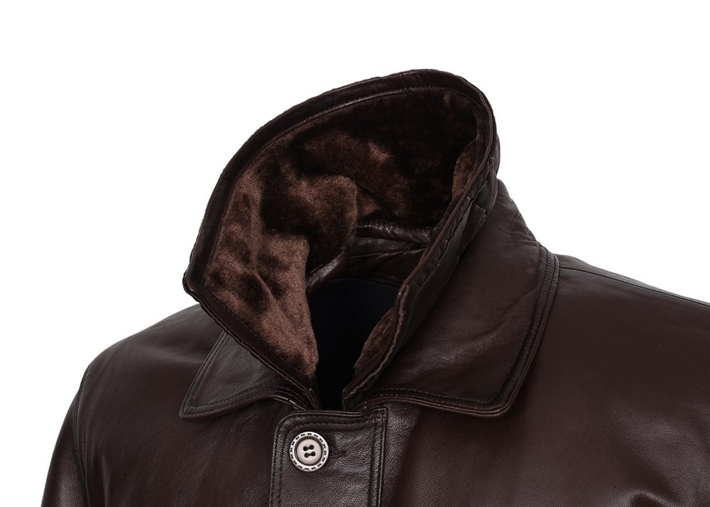 İçi Ve Yakası Kürklü Kışlık Deri Mont