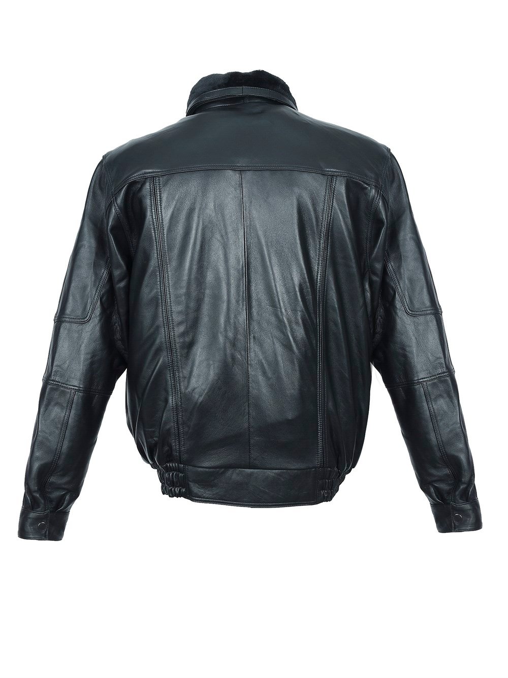 İçi ve Yakası Peluşlu Model Siyah Renk Erkek Deri Mont