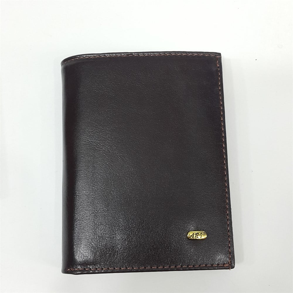 içinde çıtçıt ve fermuar bölmeli erkek deri cüzdan