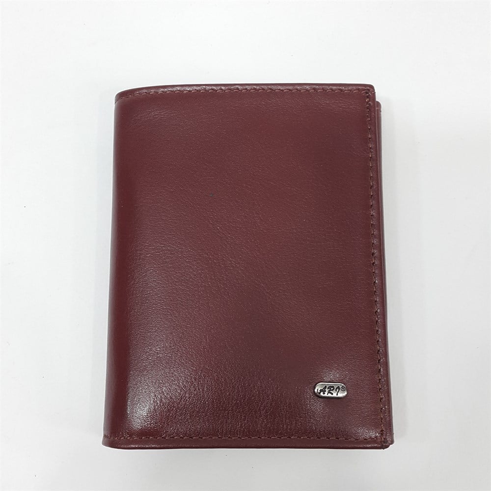 içinde çıtçıt ve fermuar bölmeli erkek deri cüzdan