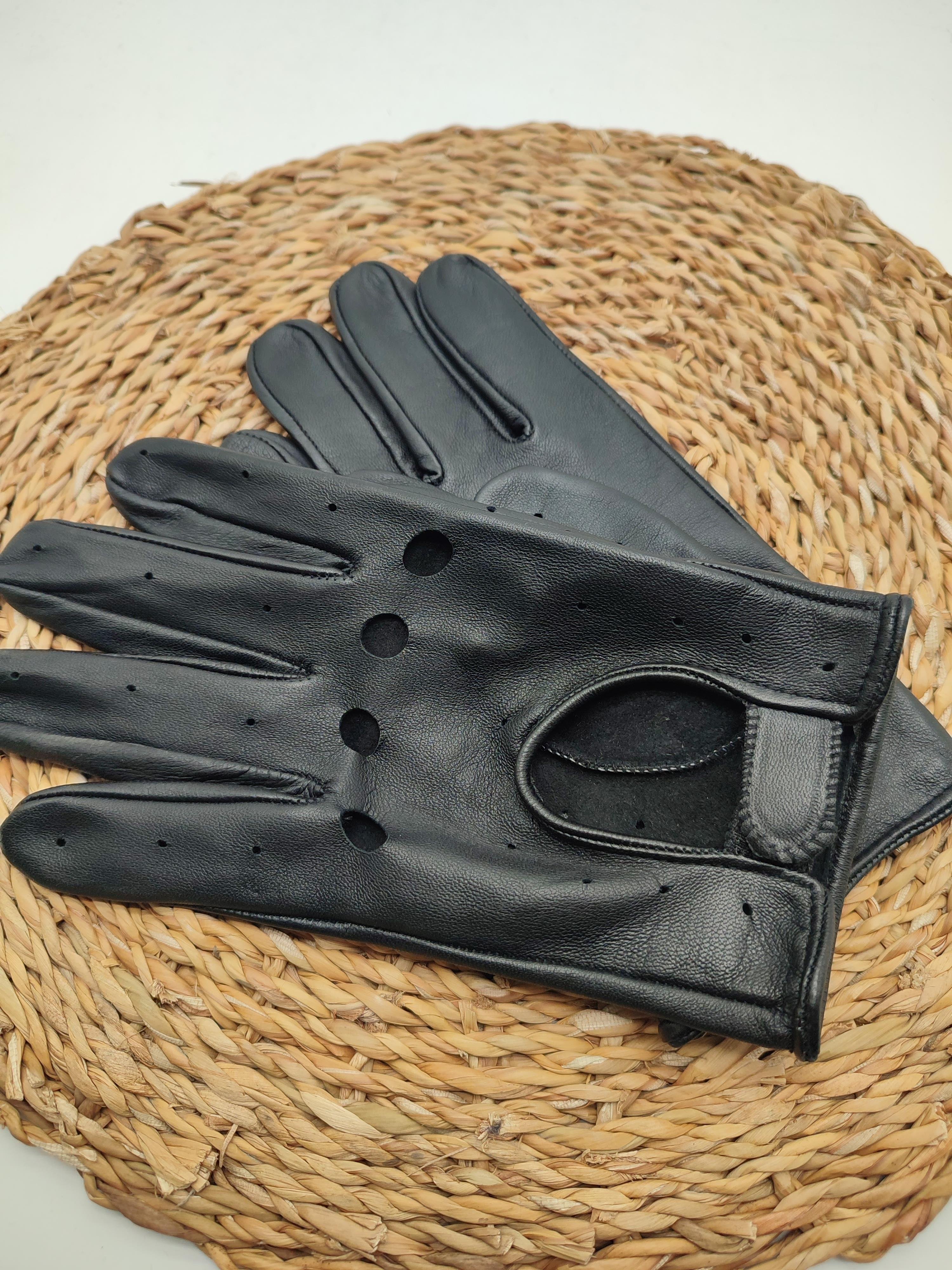 Kadın Deri Eldiven Motorcu Stili