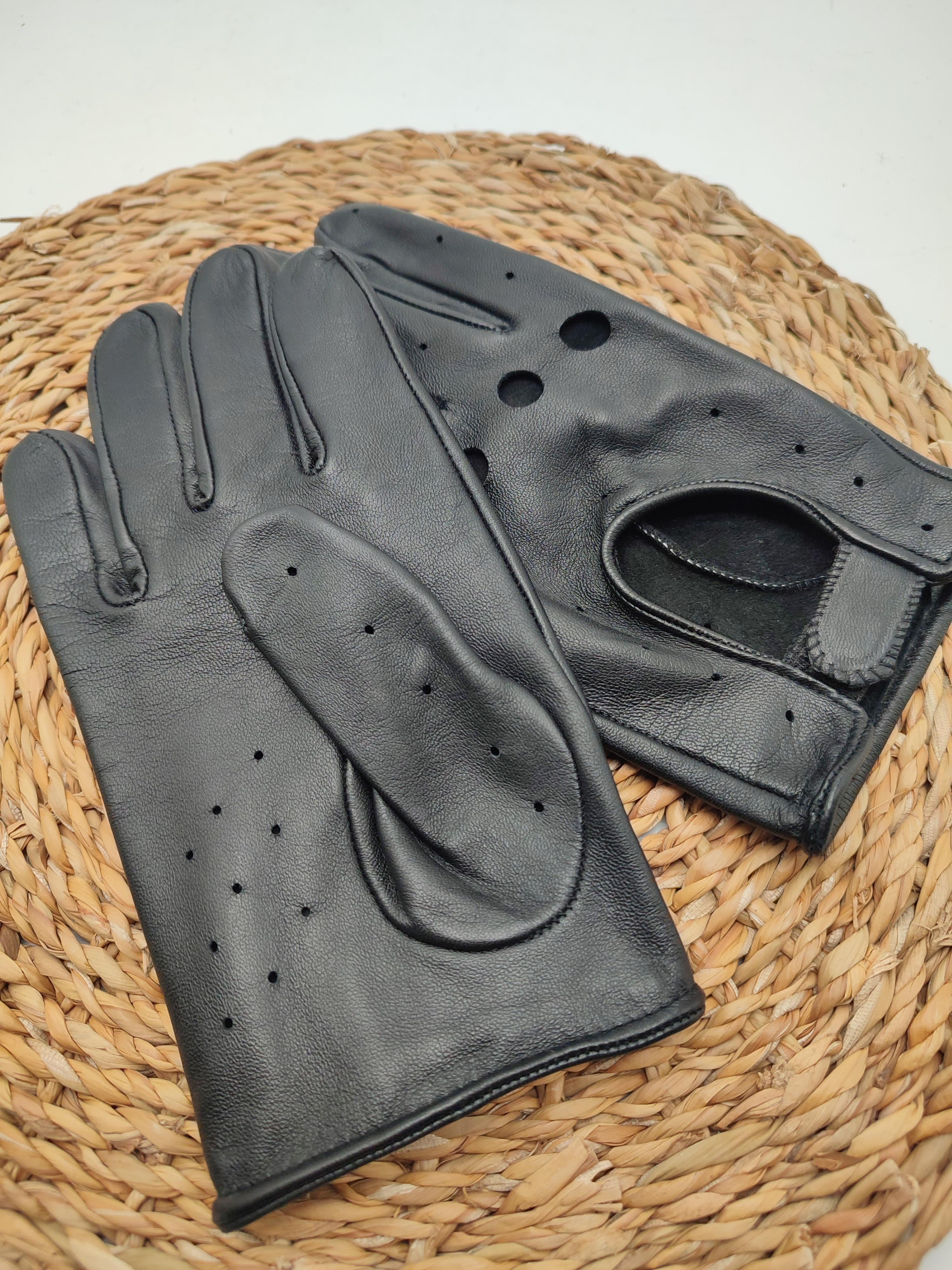 Kadın Deri Eldiven Motorcu Stili