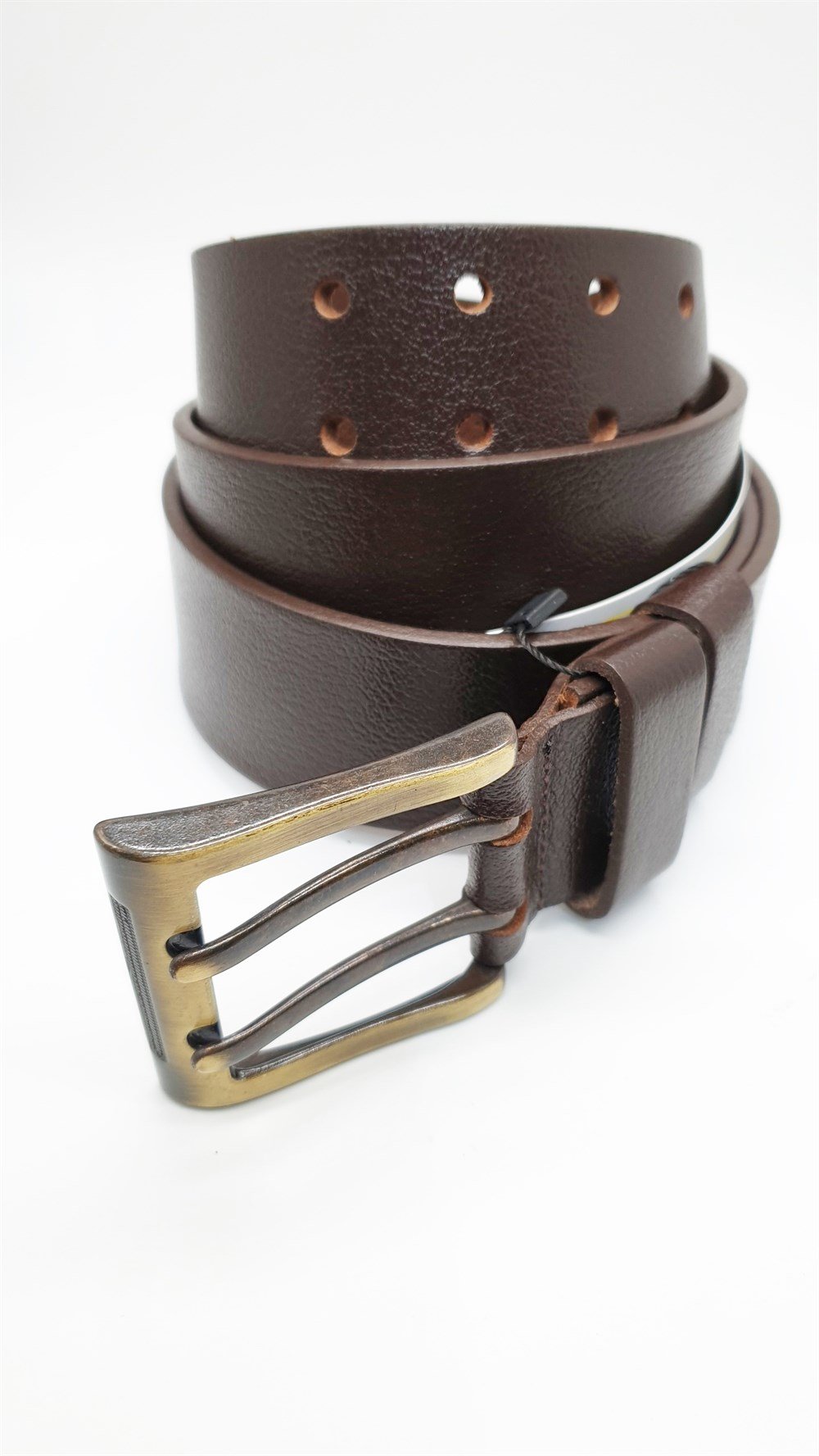 Kahve Renk Çift Dil Tokalı Spor Kot Kemeri