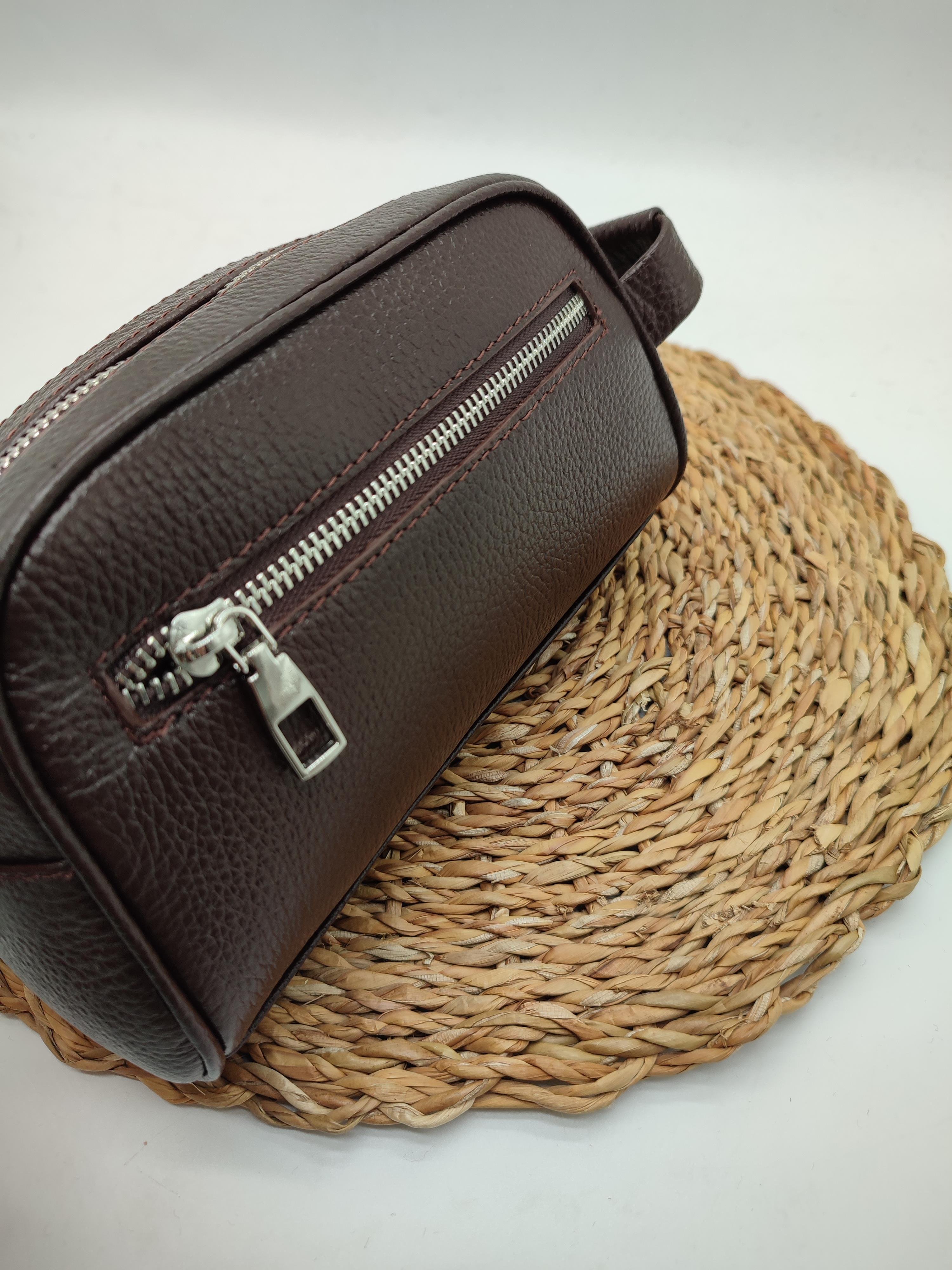 Kahve Renk Deri El Çantası