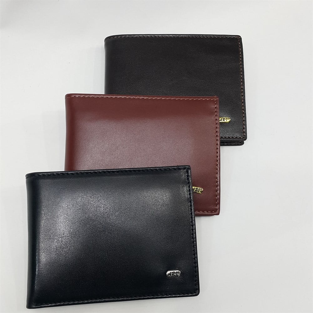 Kahve-Siyah-Taba Renkte Kartlık, Kimlik, Ehliyet Ve Fermuarlı İç Bölmeli Yatay Deri Cüzdan