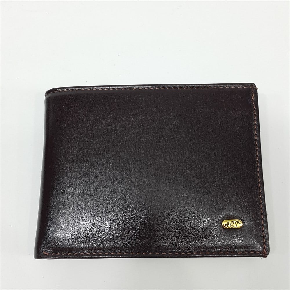 Kahve-Siyah-Taba Renkte Kartlık, Kimlik, Ehliyet Bölmeli İç Fermuarlı Yatay Deri Cüzdan