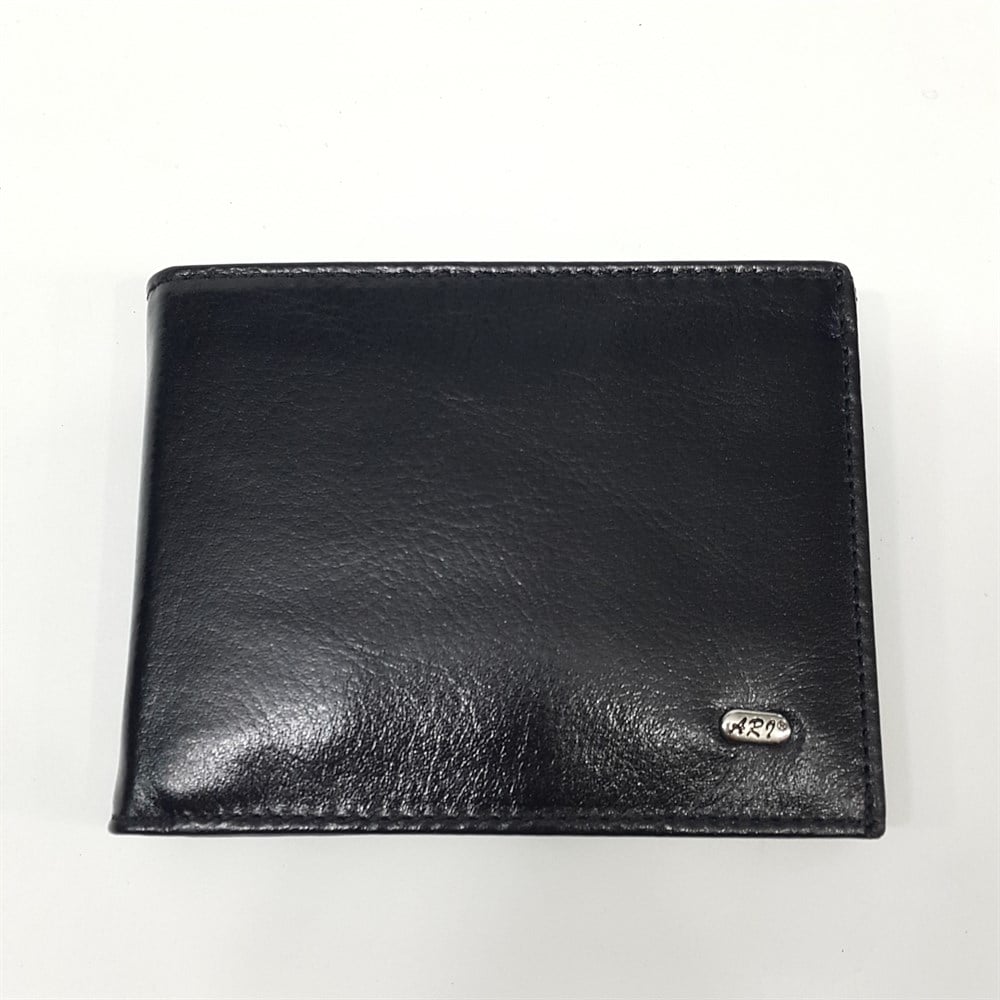 Kahve-Siyah-Taba Renkte Kartlık, Kimlik, Ehliyet Bölmeli İç Fermuarlı Yatay Deri Cüzdan