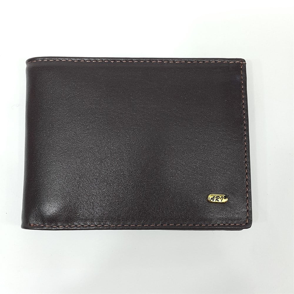 Kahve-Siyah-Taba Renkte Kartlık, Kimlik, Ehliyet Bölmeli Yatay Deri Cüzdan