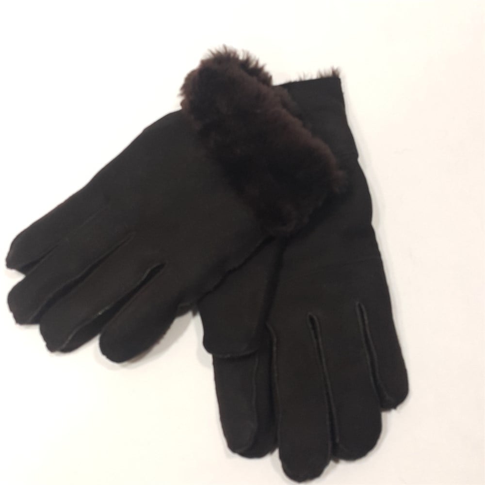 Kahverengi Komple Koyun Kürklü Eldiven