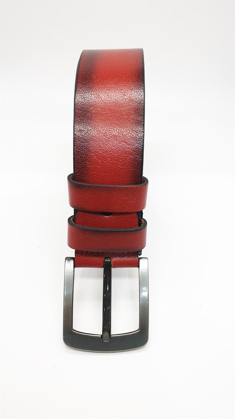 Kaliteli Lüks Deri Kırmızı Renk Spor Kot Kemeri