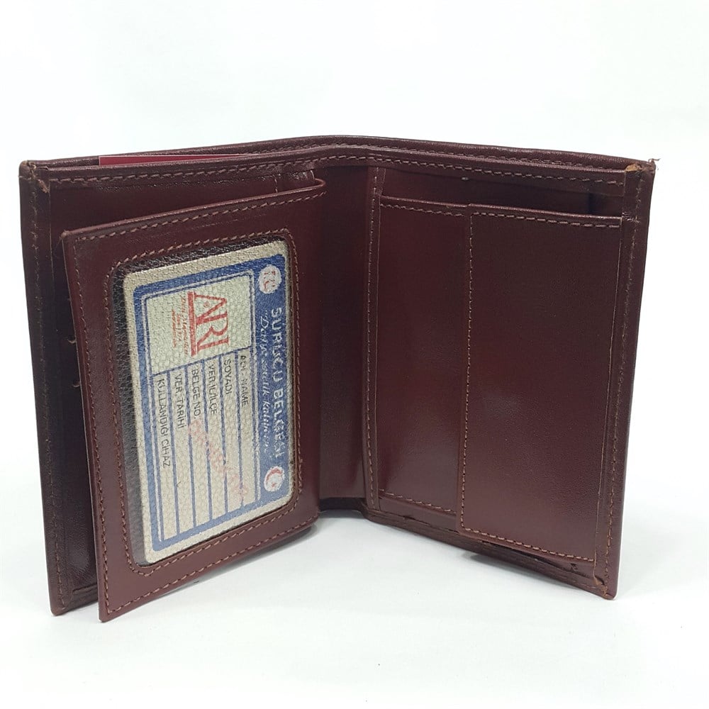 kartvizit ayrılma bölmeli erkek deri cüzdan