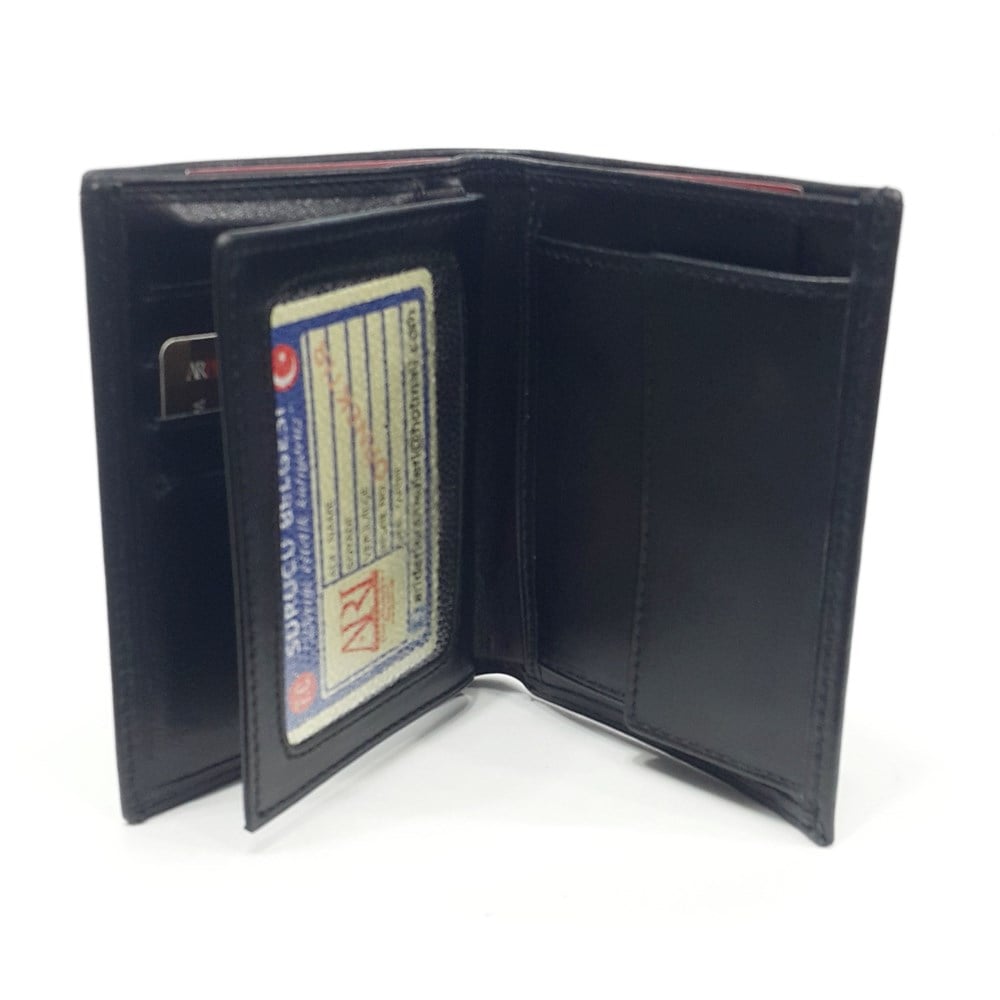 kartvizit ayrılma bölmeli erkek deri cüzdan