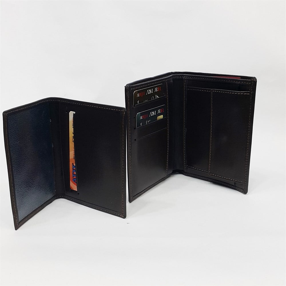 kartvizit ayrılma bölmeli erkek deri cüzdan