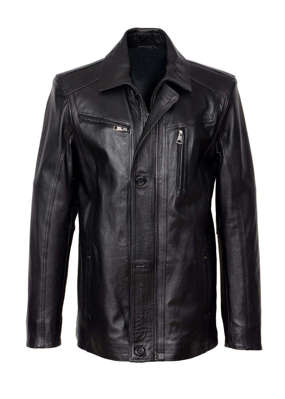 Klasik Görünümde Spor Deri Mont