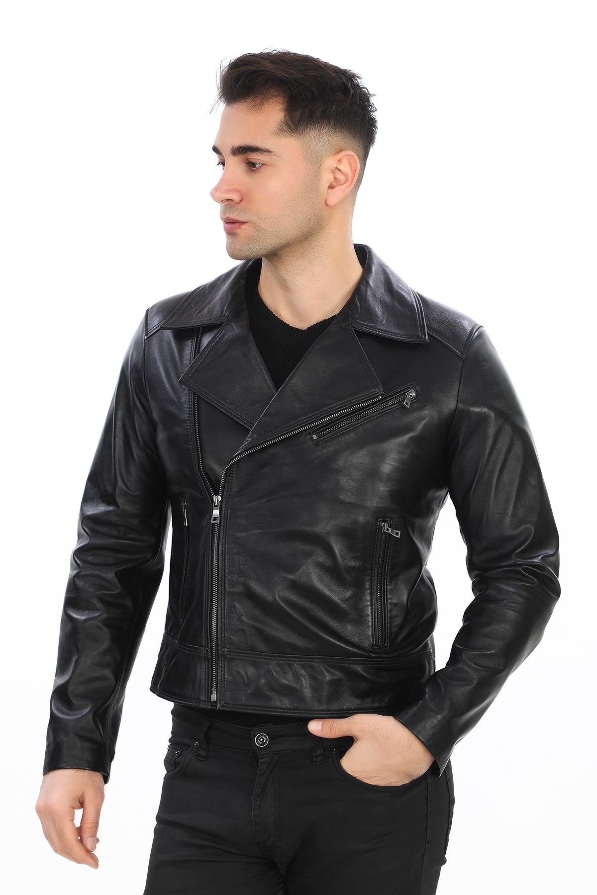 Kruvaze Yaka Fit Kesim Erkek Spor Mont