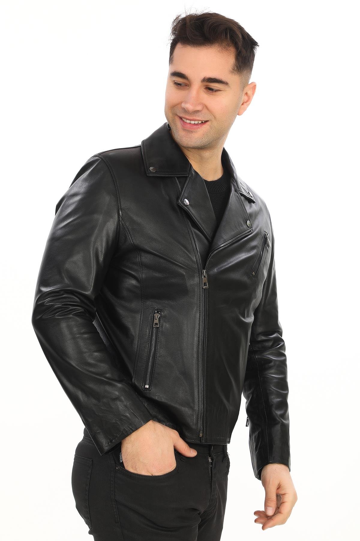 Kruvaze Yaka Fit Kesim Erkek Spor Mont