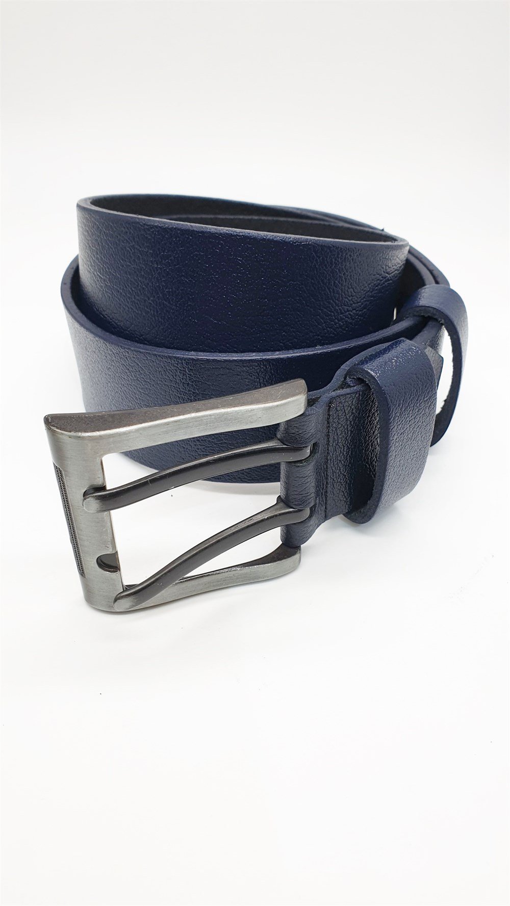 Lacivert Renk Çift Dil Tokalı Spor Kot Kemeri