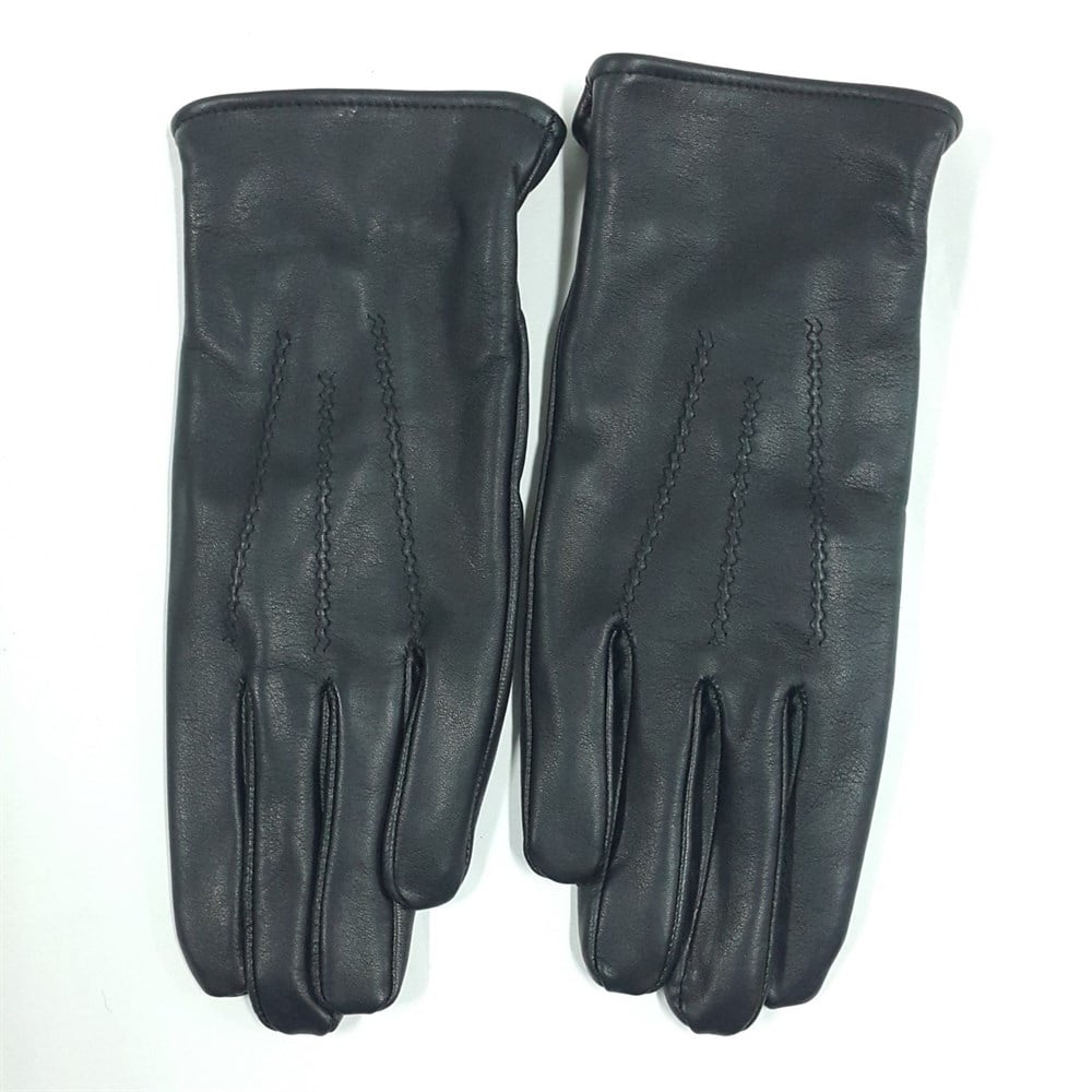 Lastikli Erkek Deri Bileği Eldiven Polarlı