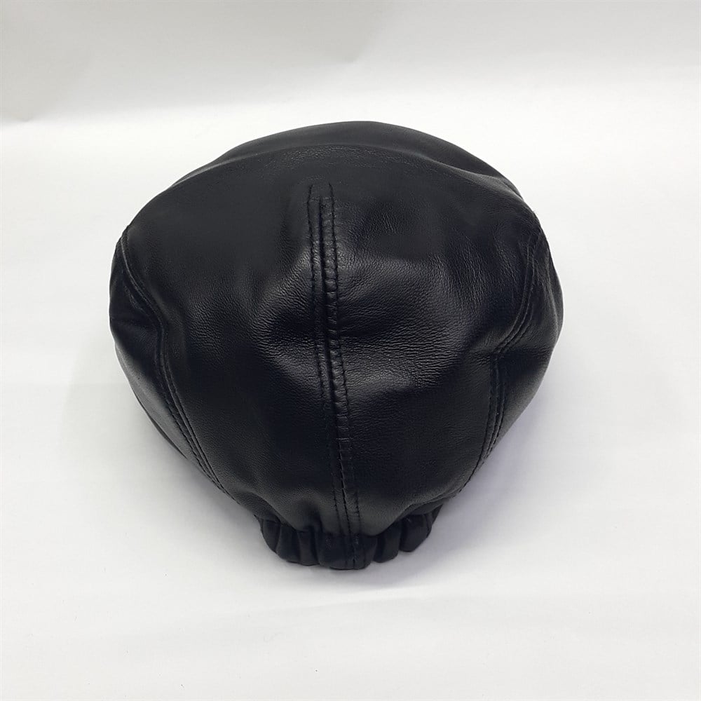 Lüks Model Deri Kasket Siyah Renk