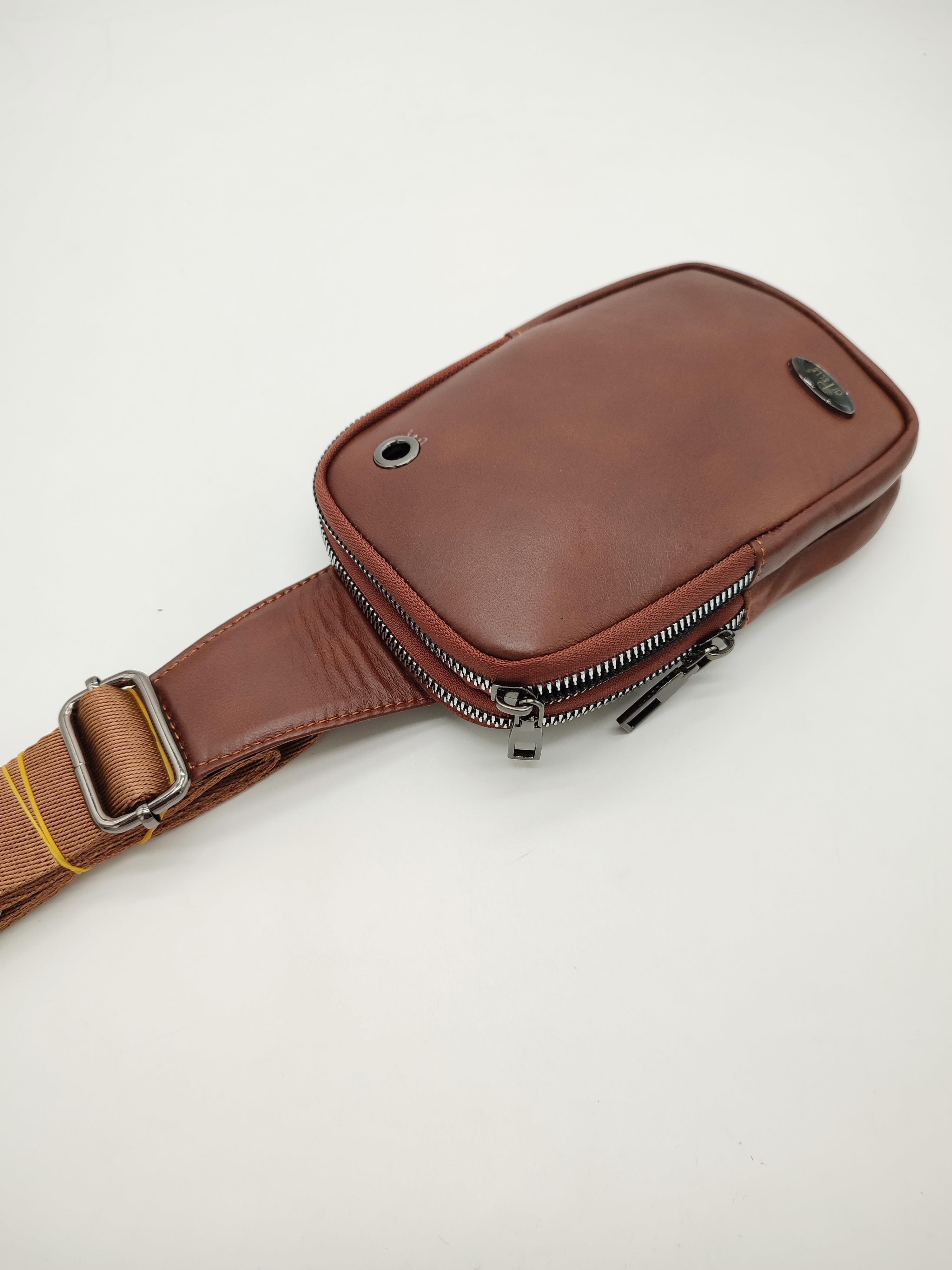 Mini Boy Erkek Göğüs Çantası Taba Renk