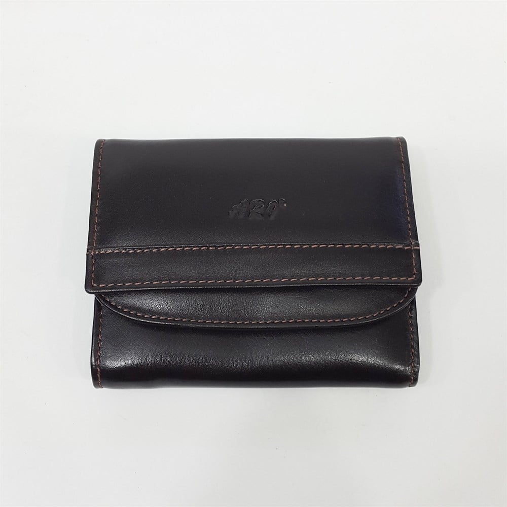 Mini Boy Sade Yatay Model Siyah-Taba-Kahve Renklerde Bayan Cüzdan