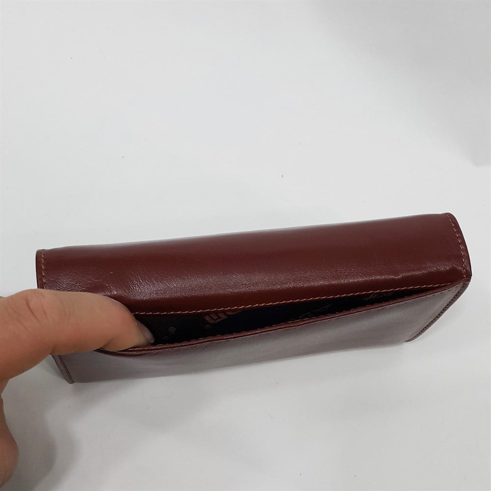 Orta Boy Ekstra Para Bölmeli Yatay Model Siyah-Taba-Kahve Renklerde Bayan Cüzdan