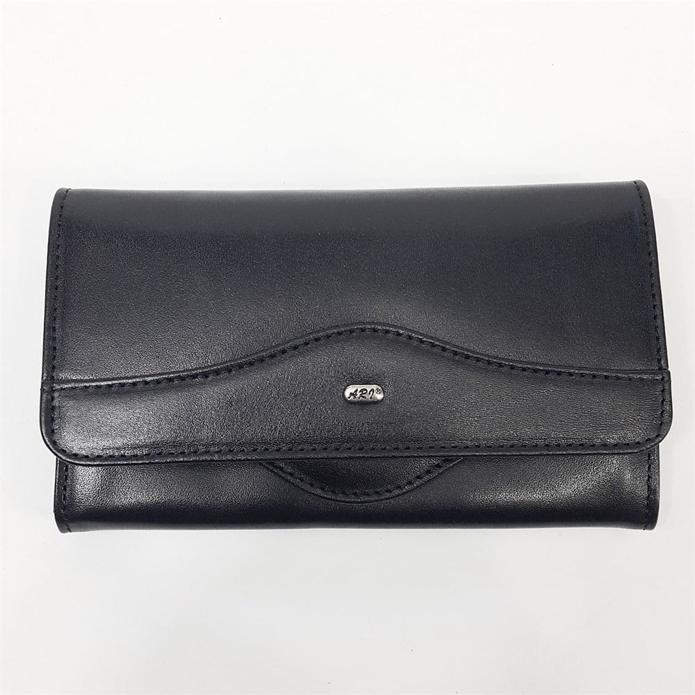 Orta Boy Ekstra Para Bölmeli Yatay Model Siyah-Taba-Kahve Renklerde Bayan Cüzdan