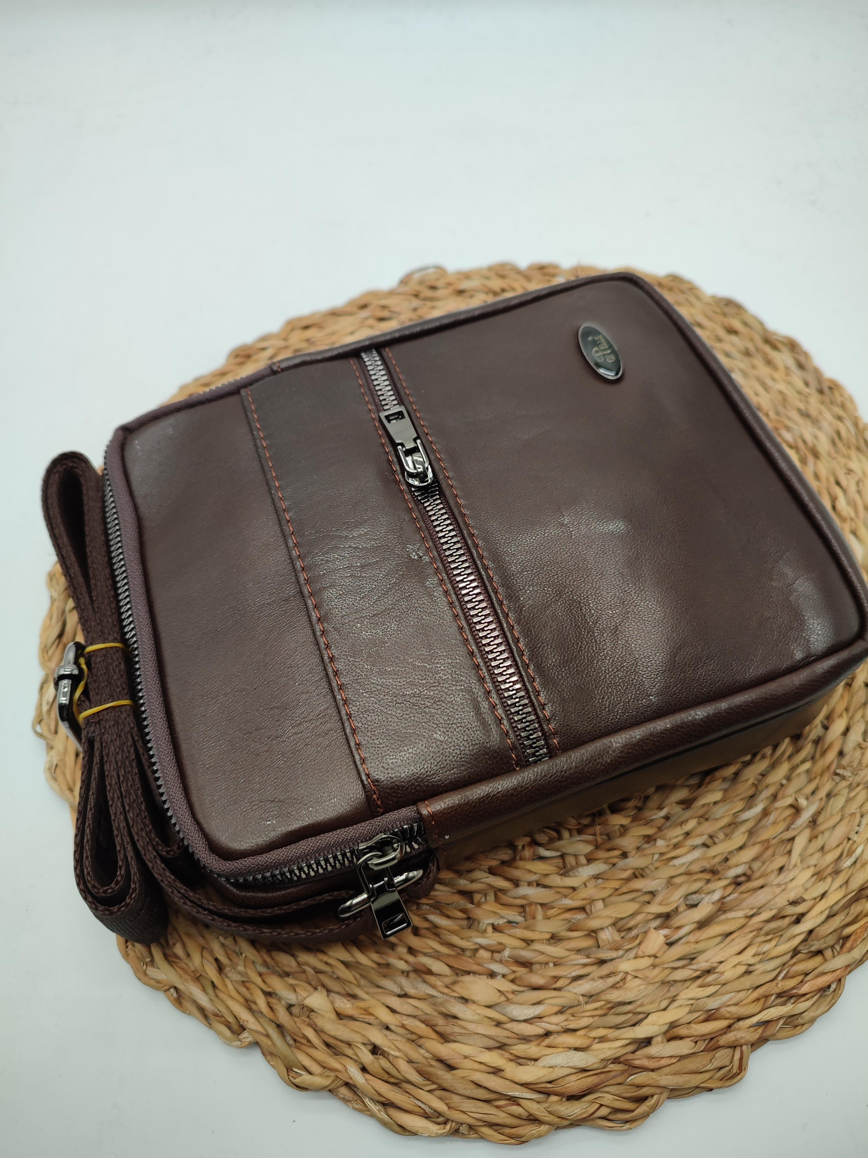 Sabit Askılı Deri Göğüs Ve Kol Çantası Kahve Renk