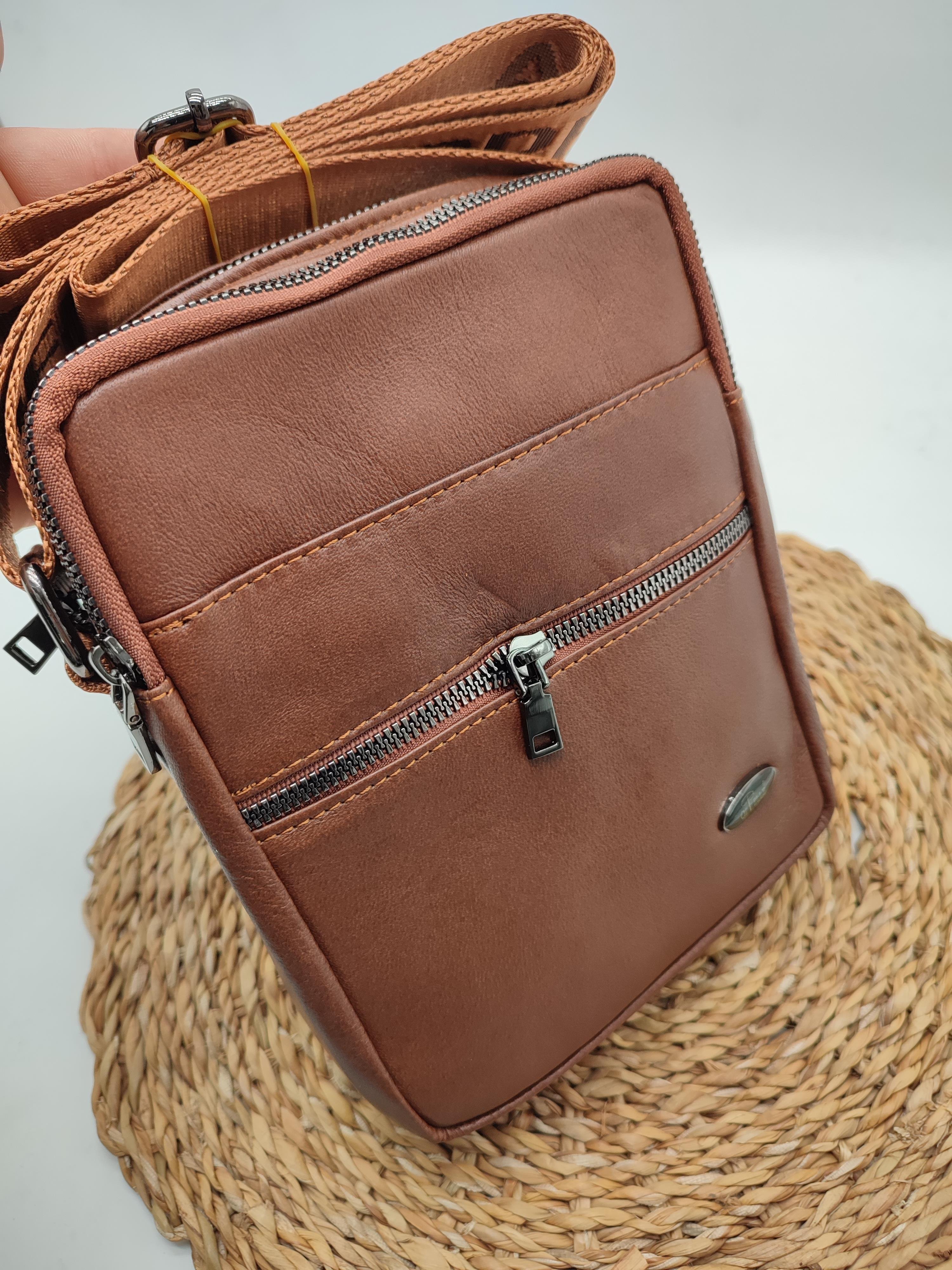 Sabit Askılı Deri Göğüs Ve Kol Çantası Taba Renk