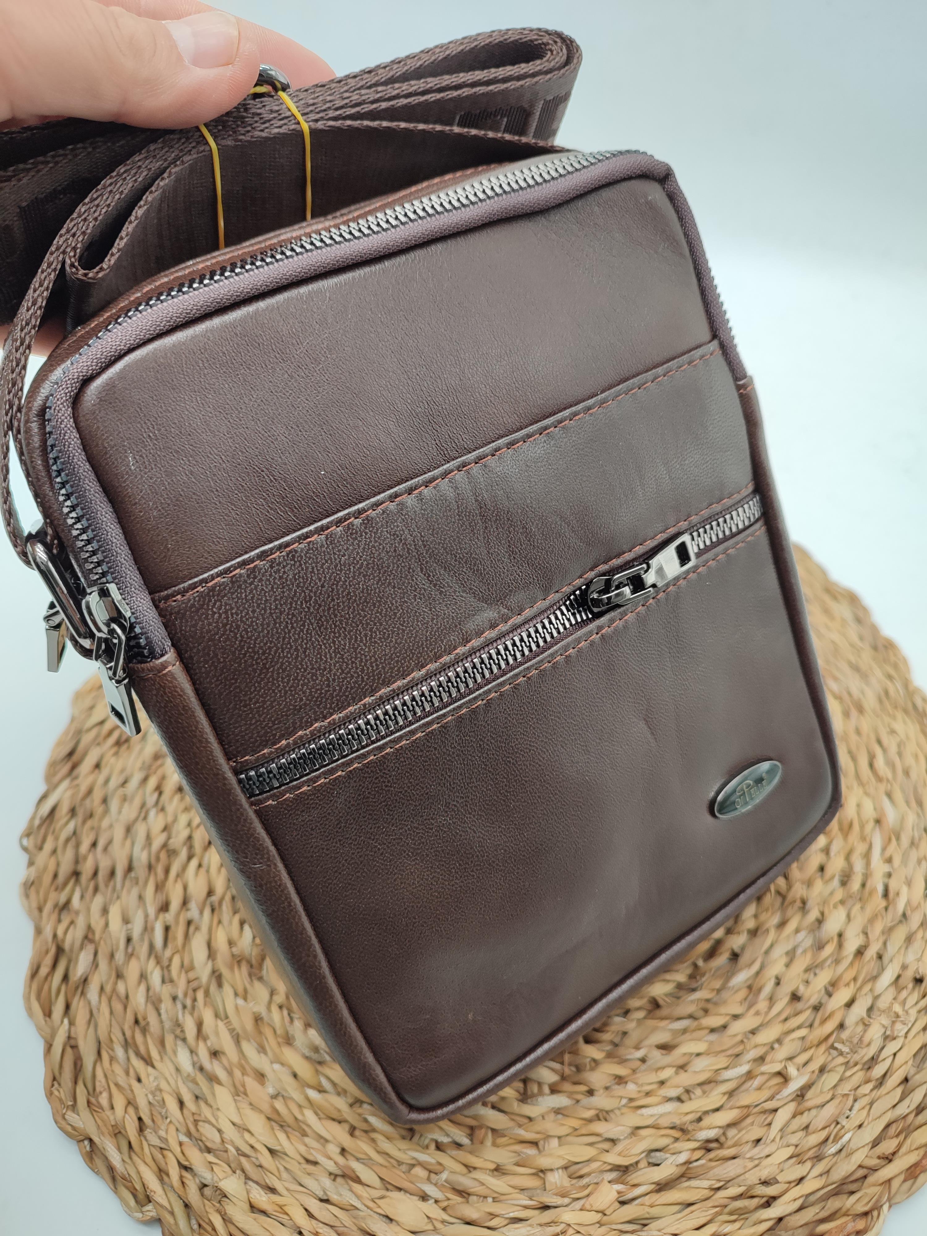 Sabit Askılı Deri Göğüs Ve Kol Çantası Kahve Renk