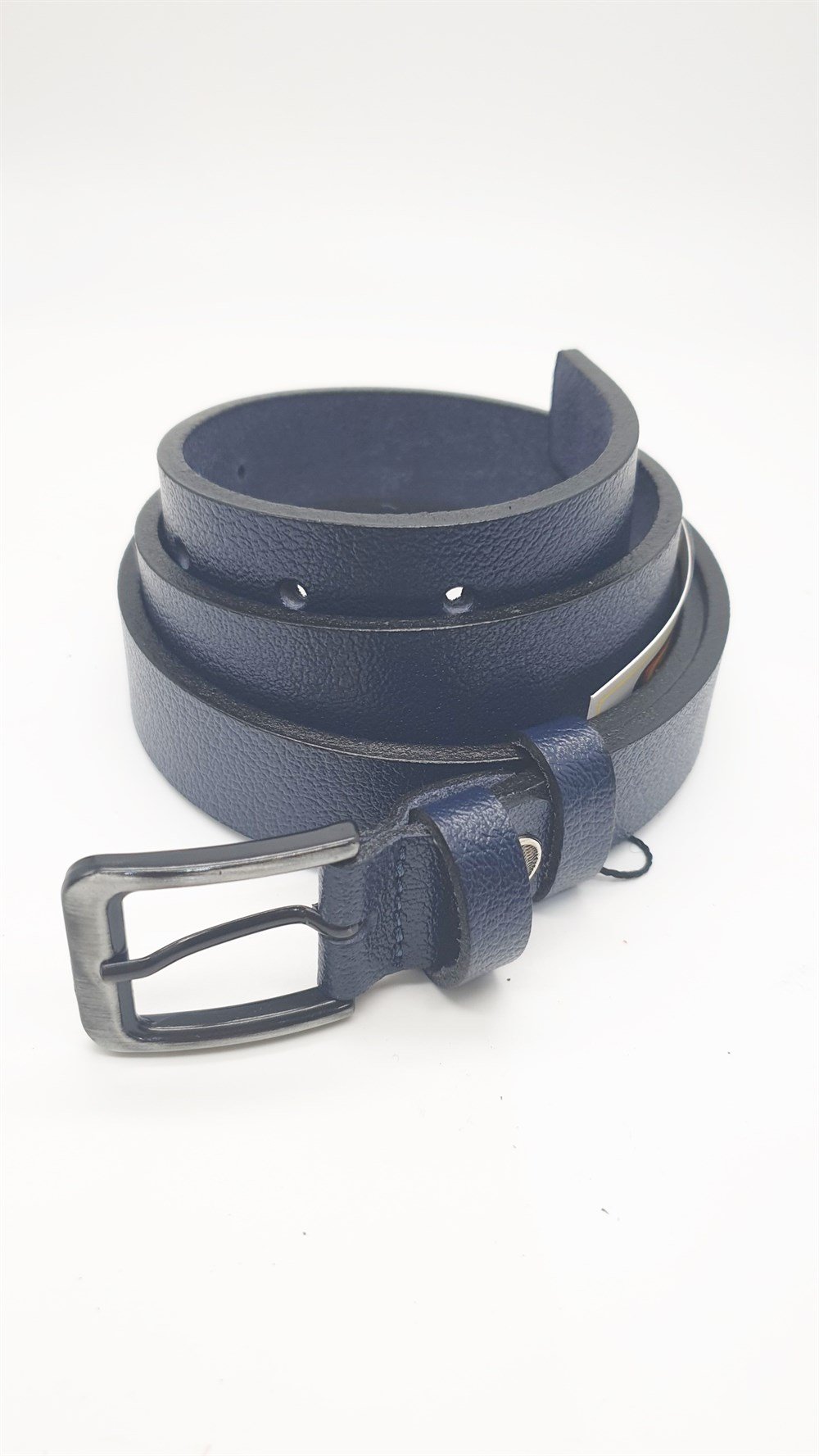 Sade Kaliteli Deri Lacivert Renk Bayan Klasik Pantolon Kemeri