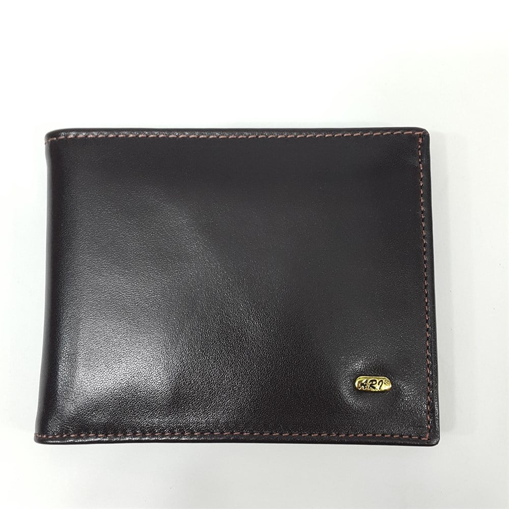 Siyah-Kahve-Taba Renk Kartlık, Kimlik, Ehliyet Ve Bozuk Para Bölmeli Yatay Deri Cüzdan