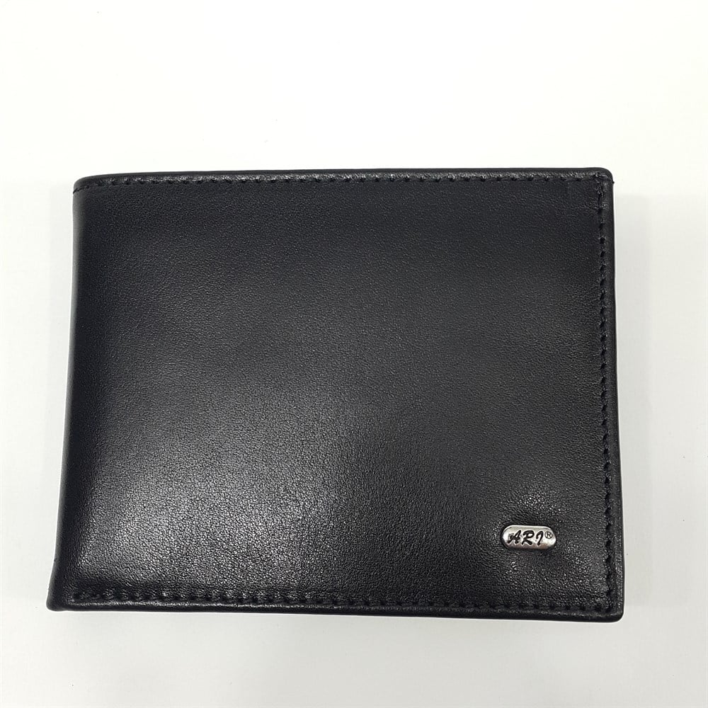 Siyah-Kahve-Taba Renk Kartlık, Kimlik, Ehliyet Ve Bozuk Para Bölmeli Yatay Deri Cüzdan