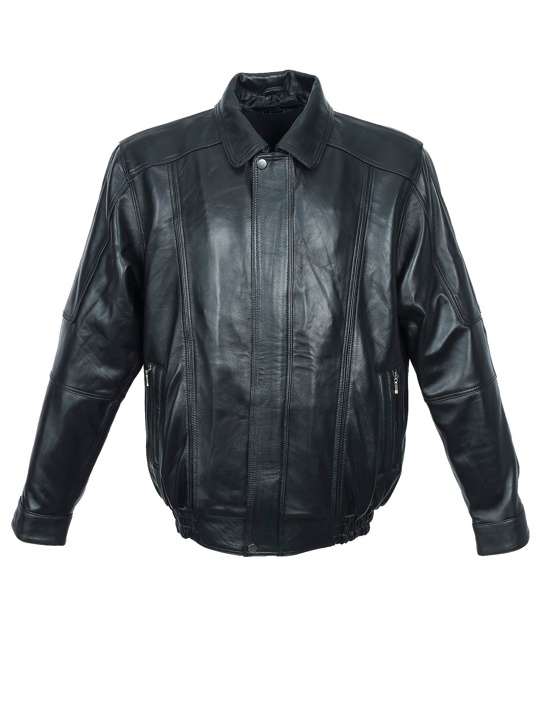 Siyah Renk Beli Lastikli Model Erkek Deri Mont