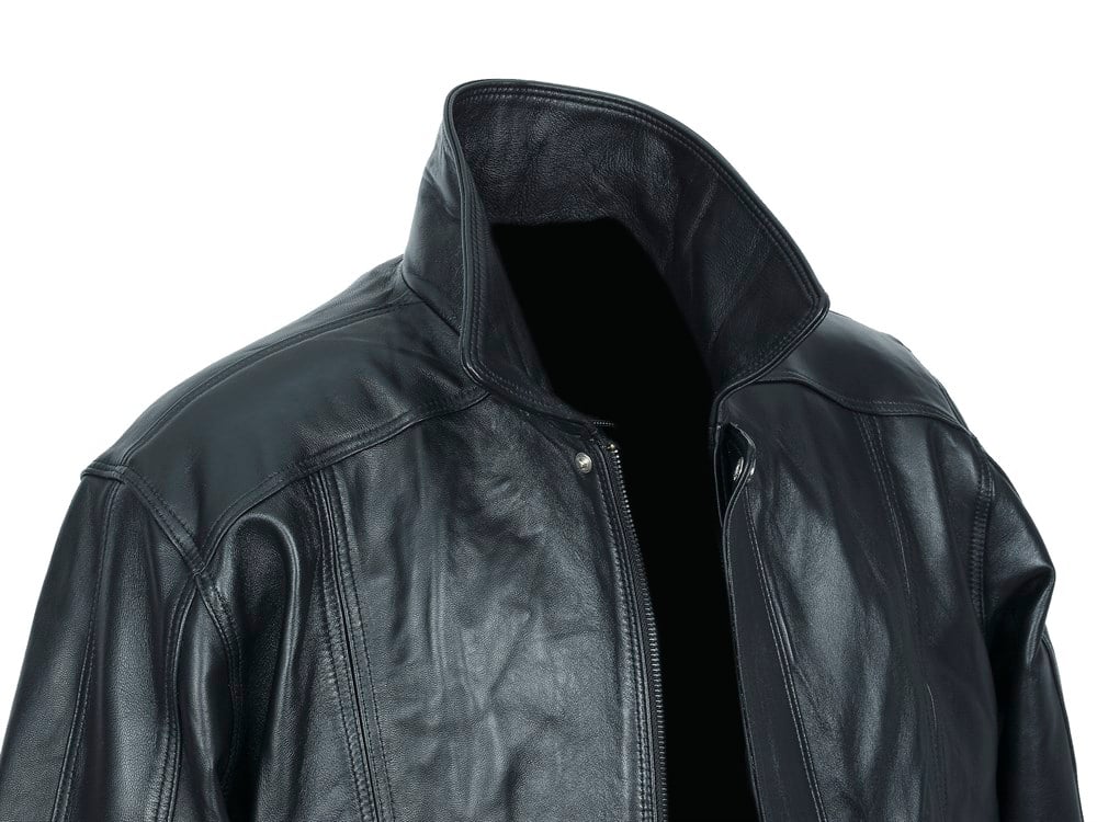 Siyah Renk Beli Lastikli Model Erkek Deri Mont