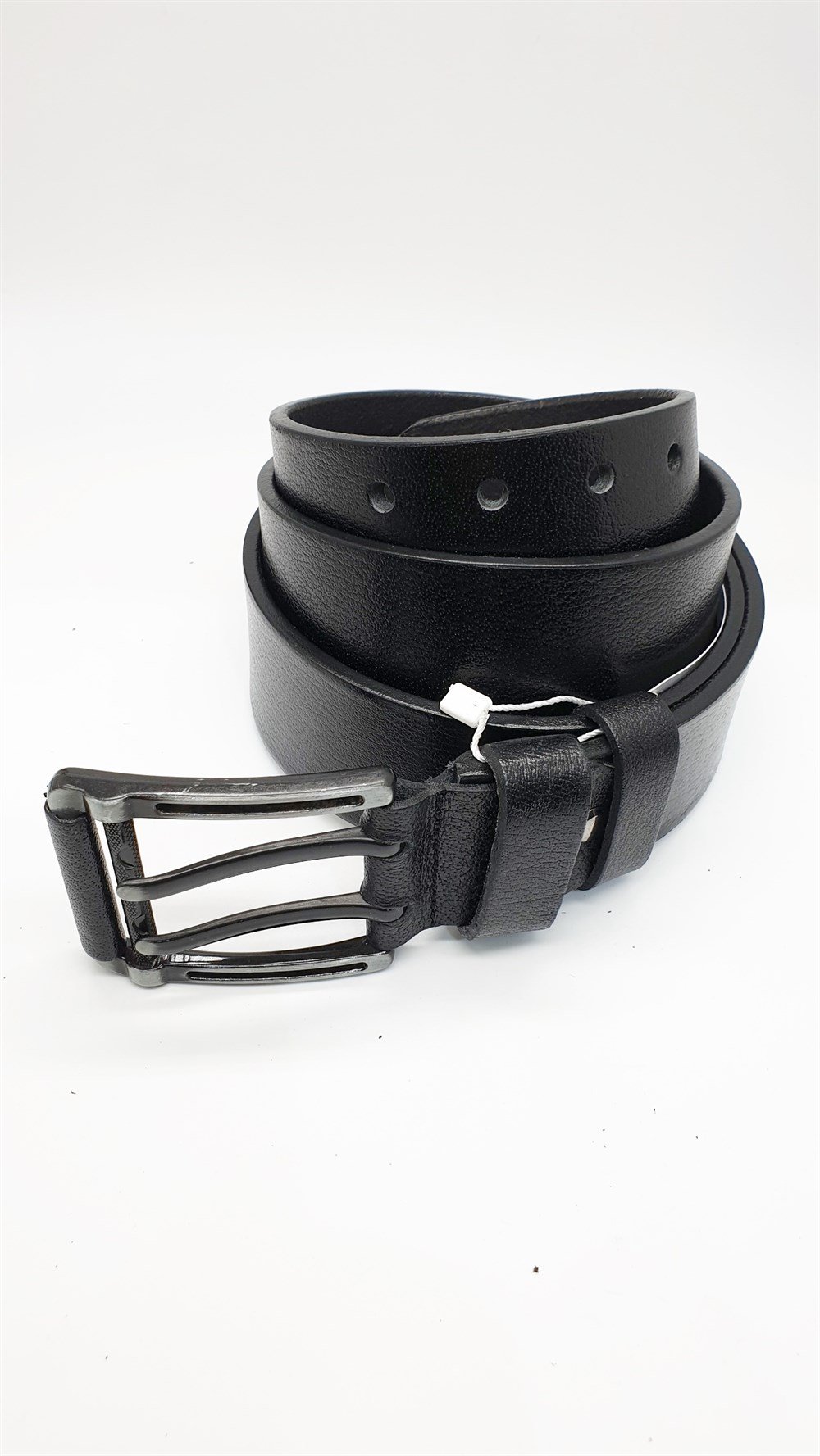 Siyah Renk Çift Dilli Deri Tokalı Spor Kot Kemeri