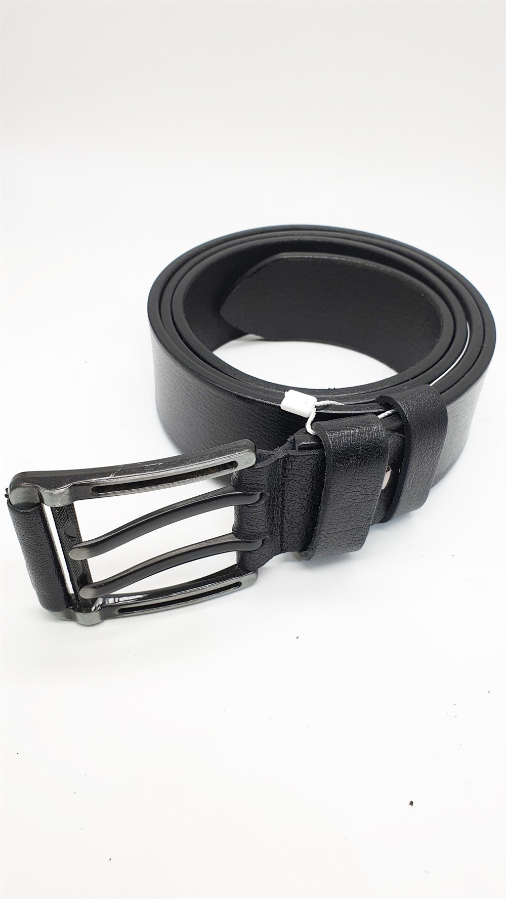 Siyah Renk Çift Dilli Deri Tokalı Spor Kot Kemeri