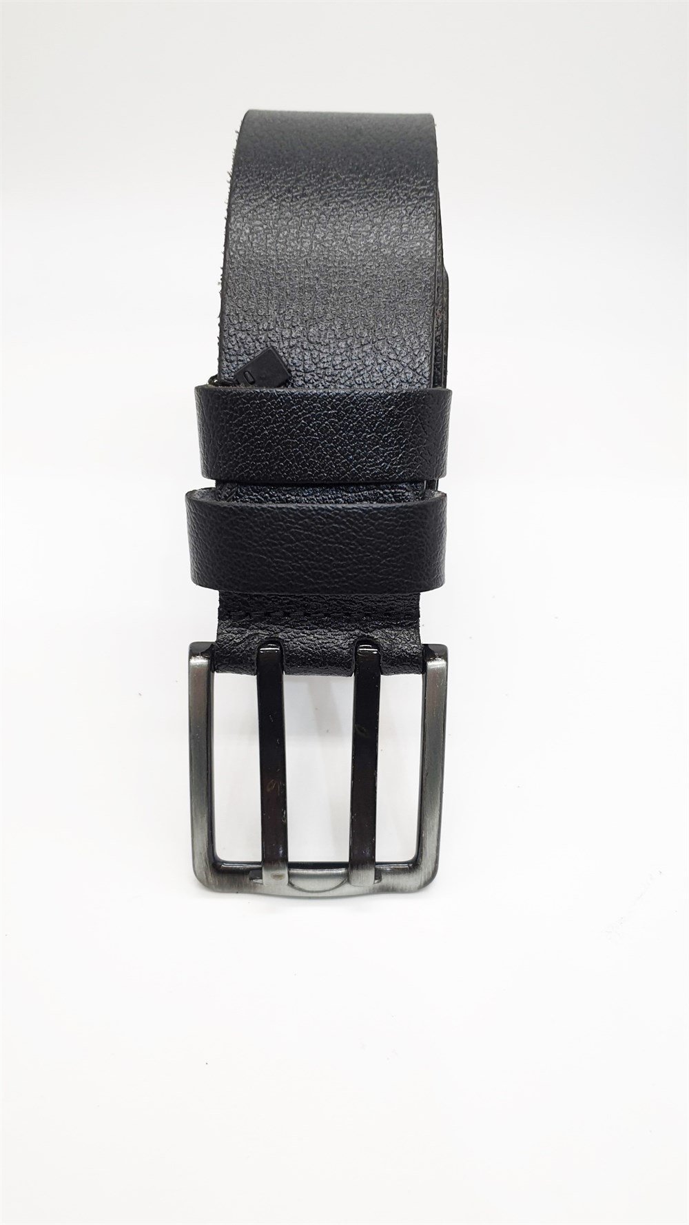 Siyah Renk Çift Dilli Deri Tokalı Spor Kot Kemeri