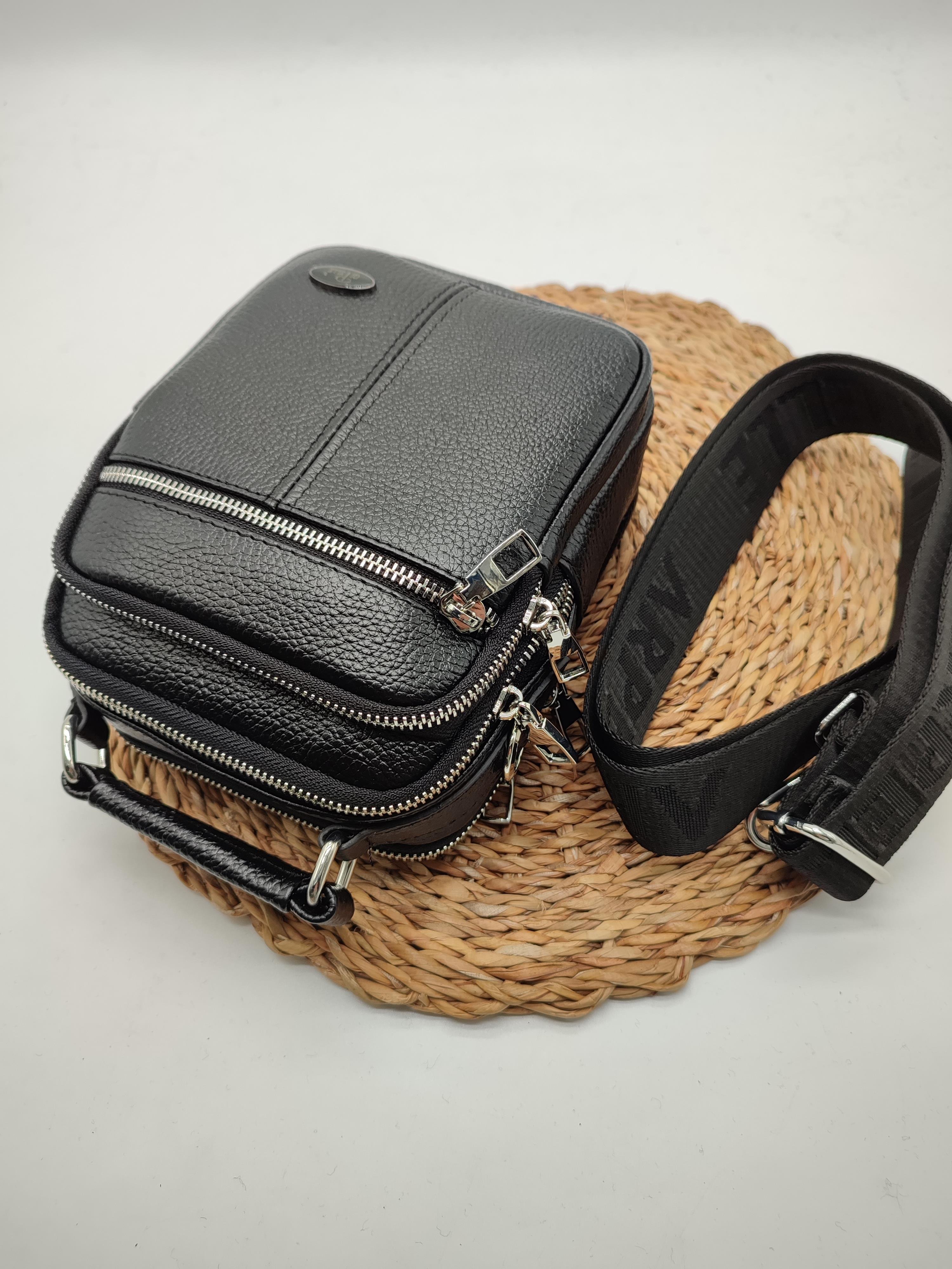 Siyah Renk Deri El ve Omuz Çantası 