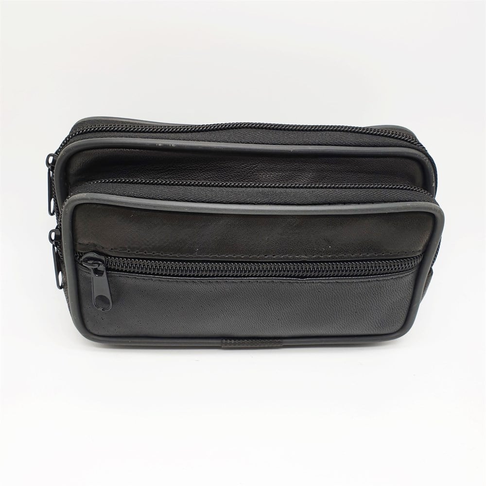 Siyah Renk Kemere Takılan Telefonluk Ve Para Çantası