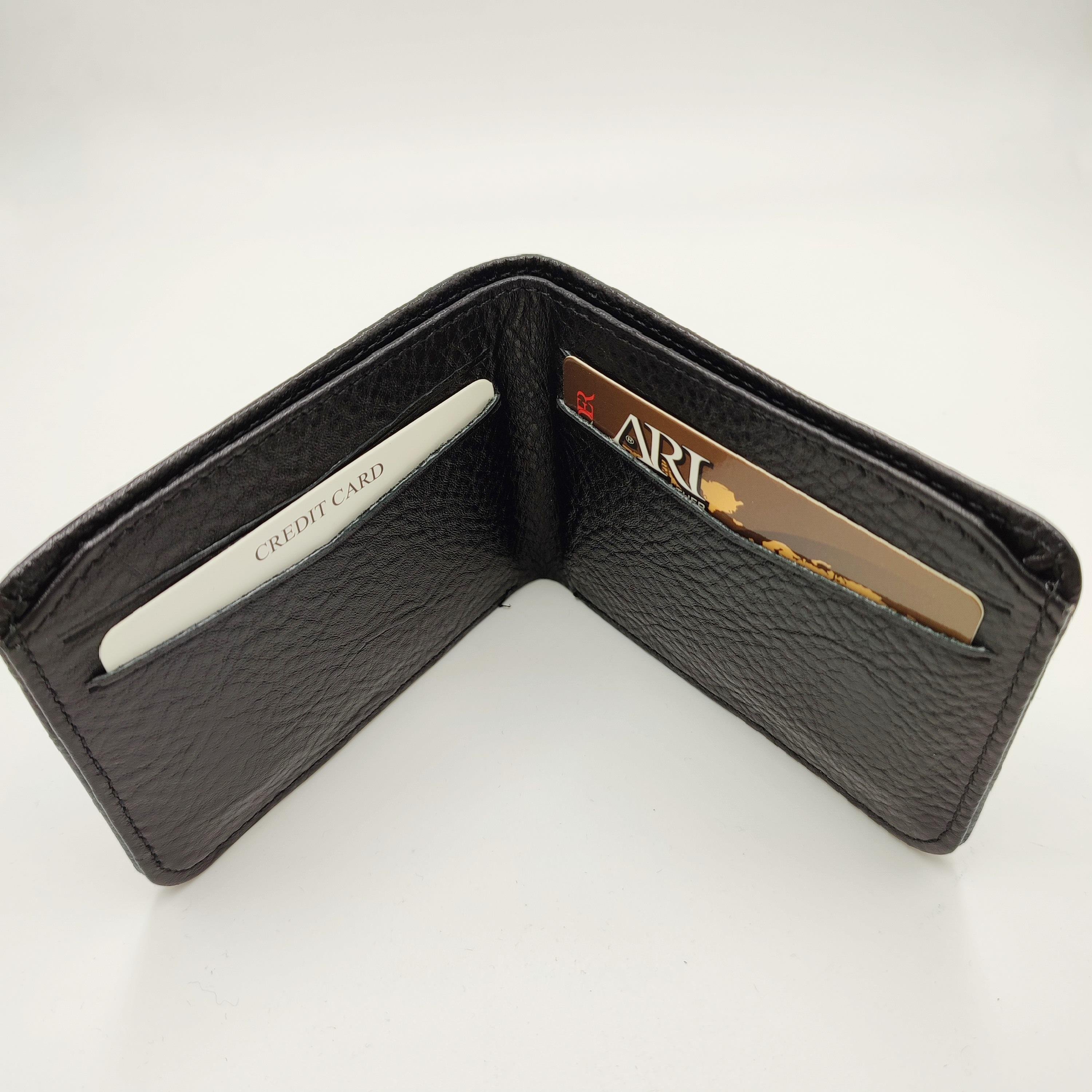 Siyah Renk Yatay Model Mıknatıslı Erkek Cüzdan 