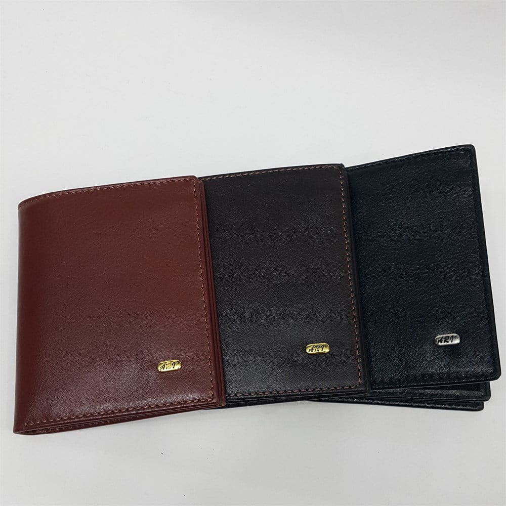 Siyah-Taba-Kahve Renkte Kartlık, Ehliyet Ve Kimlik Bölmeli Deri Cüzdan