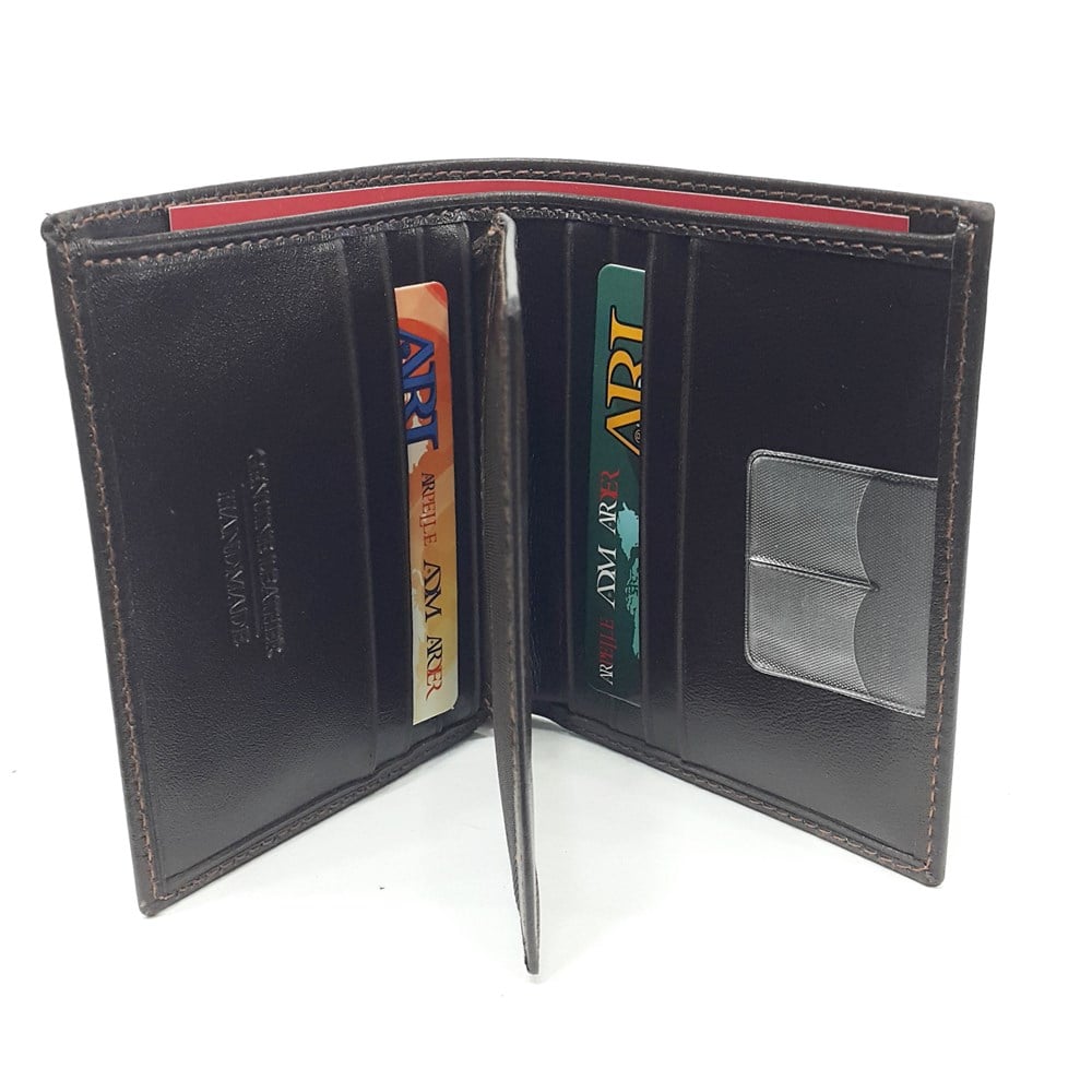 Siyah-Taba-Kahve Renkte Kartlık, Ehliyet Ve Kimlik Bölmeli Deri Cüzdan