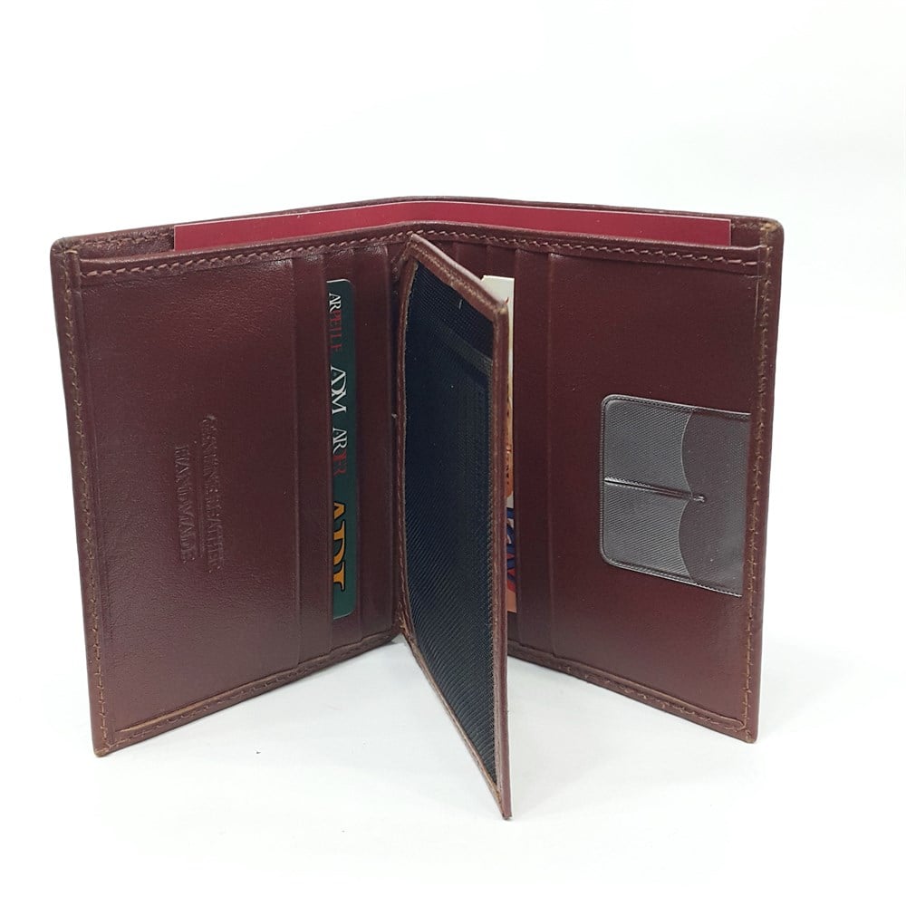 Siyah-Taba-Kahve Renkte Kartlık, Ehliyet Ve Kimlik Bölmeli Deri Cüzdan