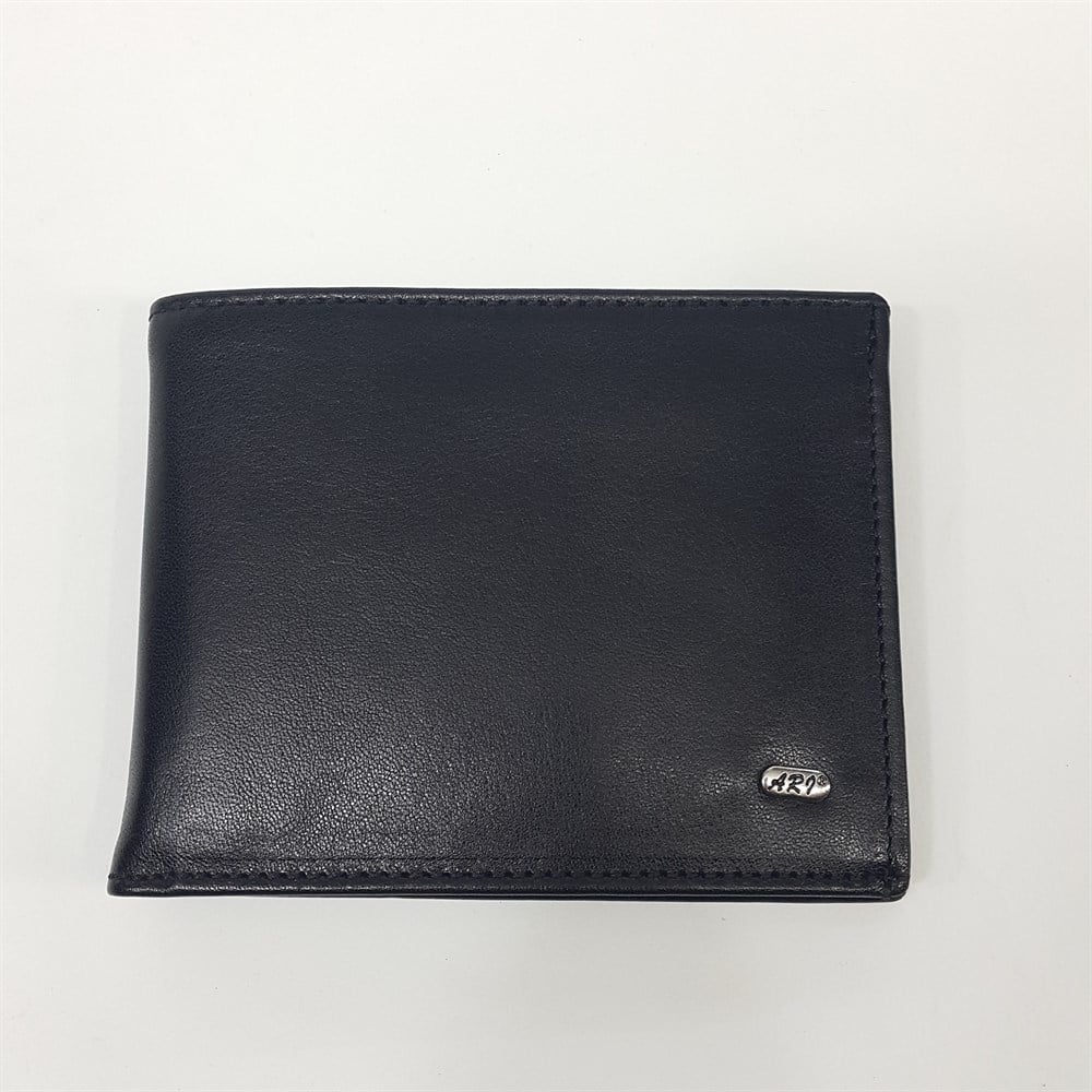 Siyah-Taba-Kahve Renkte Kartlık, Kimlik Ve Bozuk Para Bölmeli Yatay Bölmeli Deri Cüzdan