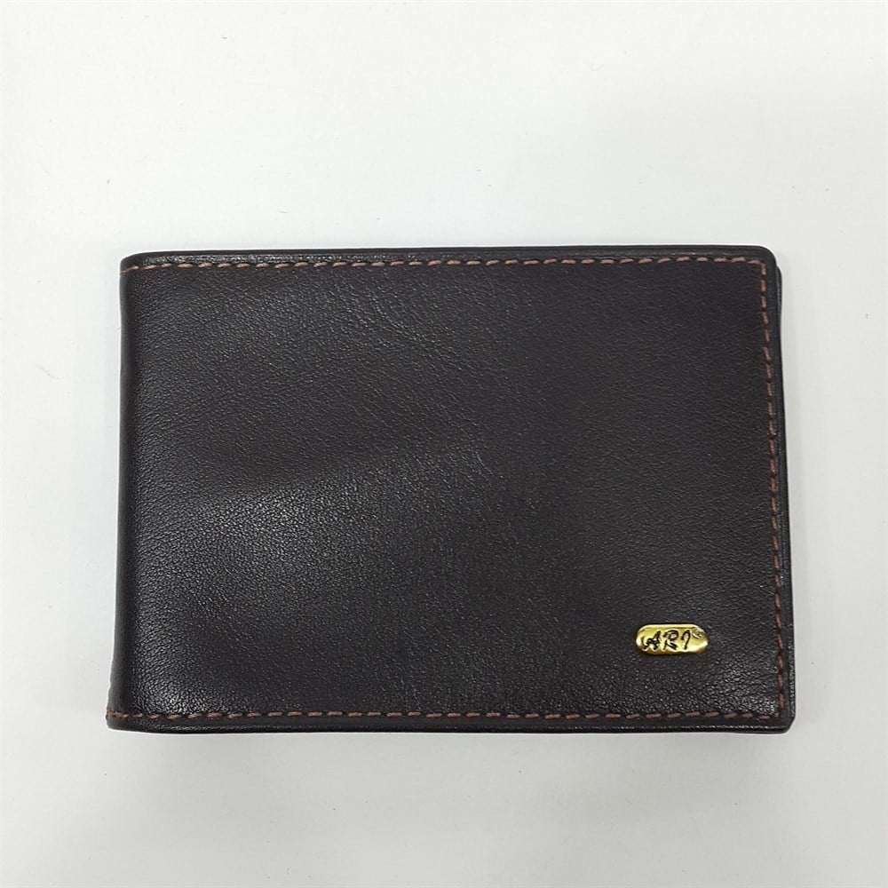 Siyah-Taba-Kırmızı-Kahve Renkte Arkası Kart Bölmeli Yatay Model Hakiki Deri Kartlık