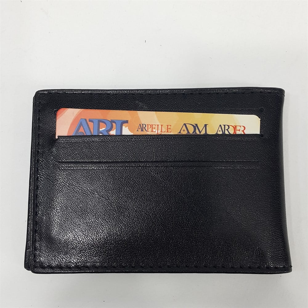 Siyah-Taba-Kırmızı-Kahve Renkte Arkası Kart Bölmeli Yatay Model Hakiki Deri Kartlık