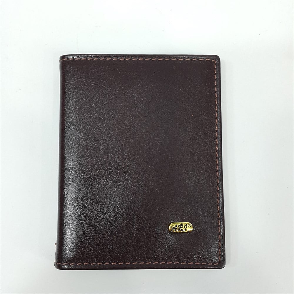 Siyah-Taba-Kırmızı-Kahve Renkte Dikey Model Hakiki Deri Kartlık